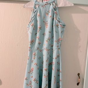 Flowered Light Blue Sundress